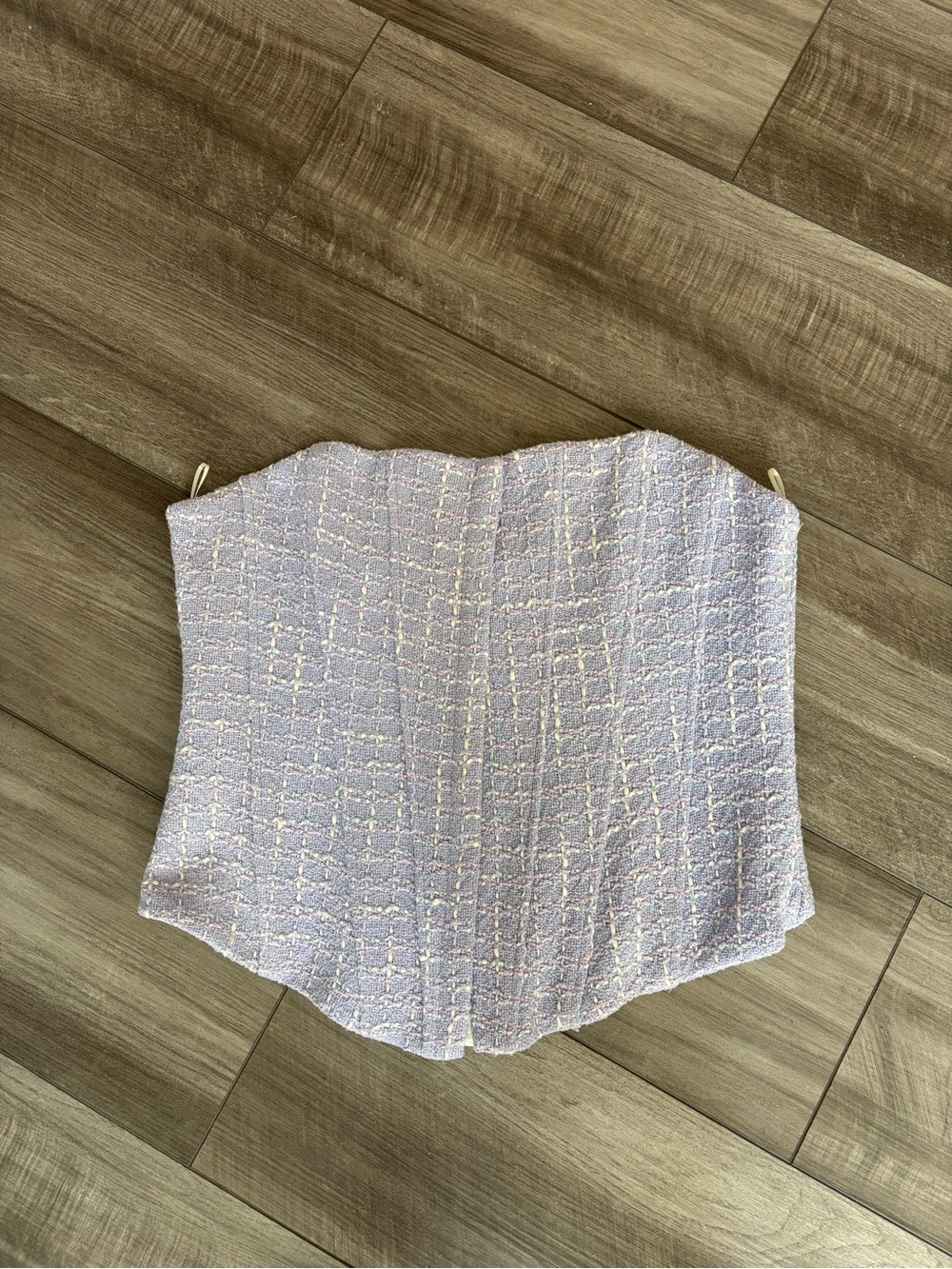 ZARA Pastel Lavender Strapless Corset Top